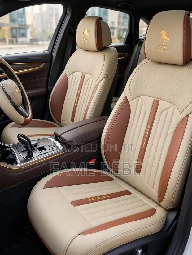 Beige & Brown Executive Edition Seat Covers - 1