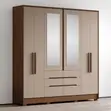 Premium Quality Modern Style Wardrobe with Full Length Mirror Door - 2