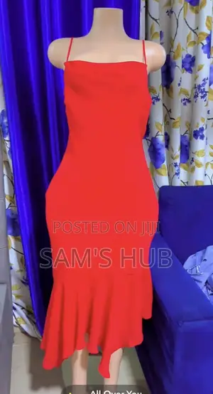 Women's Classic Red Thin Long Dress