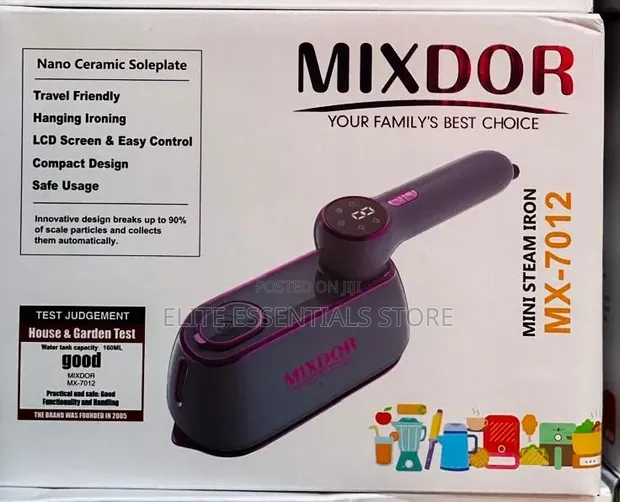 High-Quality Digital Mini Hanging Steam Iron with Nano Ceramic Sole Plate - 1