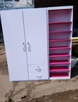 Wood-Mode Triple Wardrobe with Drawers - White - 2