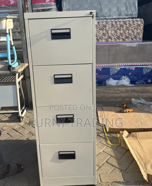 4-Drawer Metal Office Filing Cabinet - 1