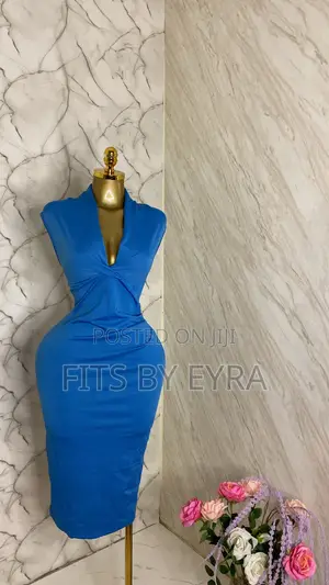 Royal Twist Dress - Blue