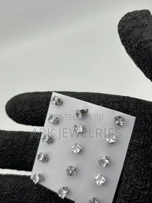 Zirconia Iced Earrings (Non-Magnetic)