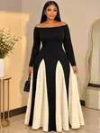 Shein Long Black Cotton Dress - 1