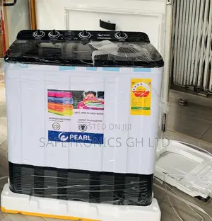 Pearl 15kg Semi-Automatic Washing Machine - Black
