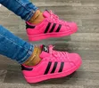 Adidas Superstar Hot Pink & Black Sneakers - 2
