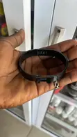 Luxury Minimalist H-Clasp Bracelet - Black Stainless Steel - 4
