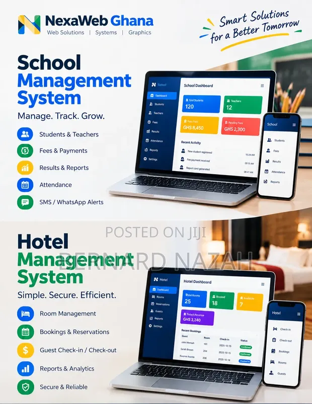 School & Hotel Management Systems by NexaWeb Ghana - 1
