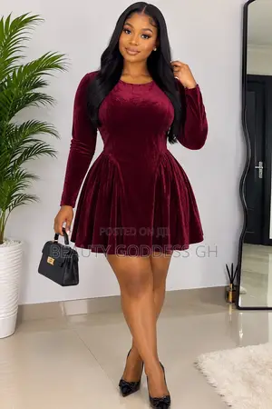 Shein Red Velvet Dress
