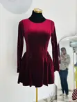 Shein Red Velvet Dress - 2