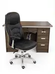 Leather Office Chair and 1.2m Home Office Desk - 3
