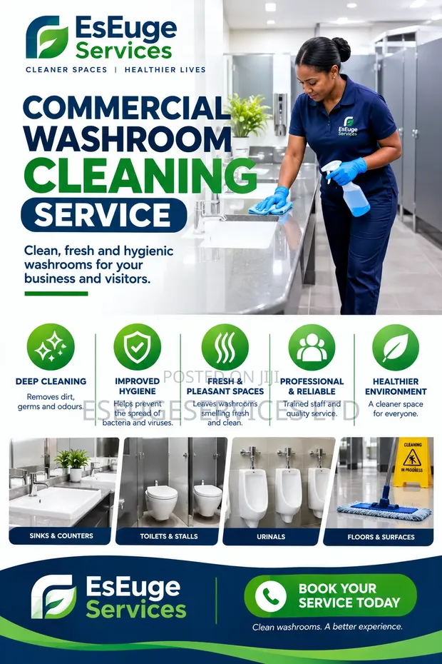 Commercial Washroom Cleaning Service - EsEuge Services - 1