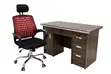 Wenge Home Office Desk + Mesh Office Chair - 1