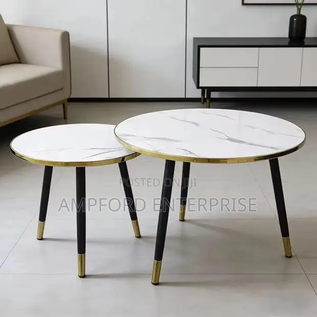 2-in-1 Marble Coffee Table - 1