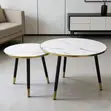 2-in-1 Marble Coffee Table - 1
