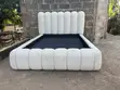 Plush Channel-Tufted Boucle Double Bed Frame - 3