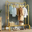 Gold Stand Clothes Double Rack Organizer (150cm) - 3