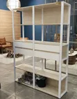 Library Shelves - BW Metal Frame, Wooden Layers - 2
