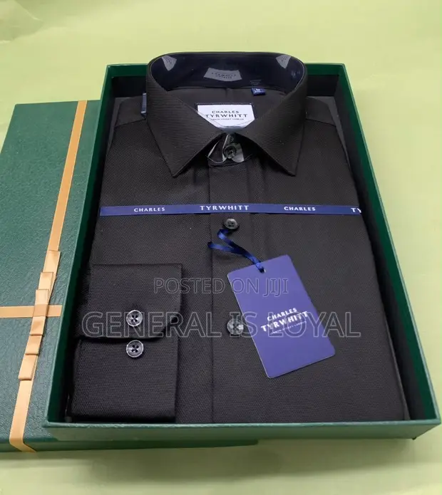 Charles Tyrwhitt Men's Black Long Sleeve Shirt - 1