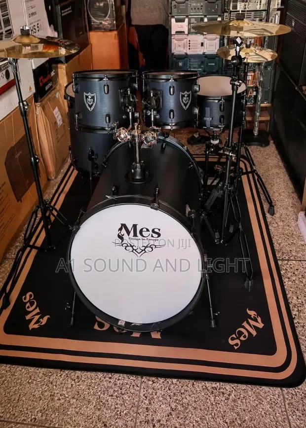 MES Black Edition 5-Piece Complete Drum Set - 1