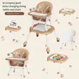 Multifunctional 5-in-1 Baby High Chair with Drawing Board - 1