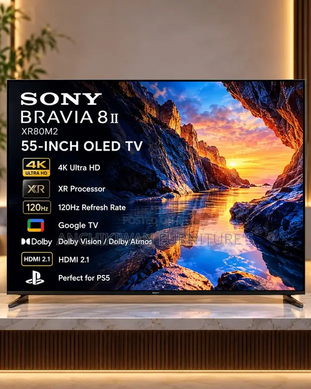 Sony Bravia 8 II 55-Inch QD-OLED XR80M2 TV - 1