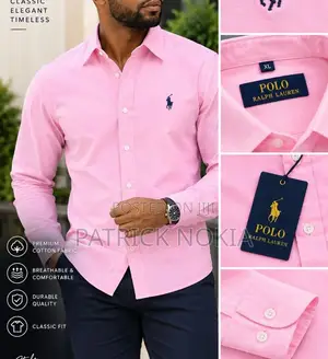 Polo Ralph Lauren Men's Long Sleeve Pink Shirt