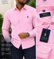 Polo Ralph Lauren Men's Long Sleeve Pink Shirt - 1
