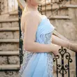 Blue Evening Dress Size 38 - 4