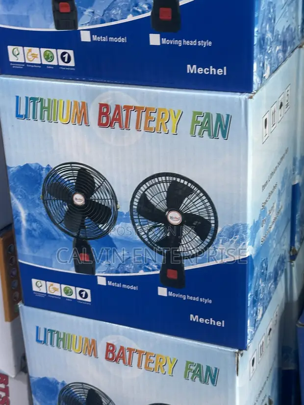 Lithium Battery Fan with Movable Head - 1