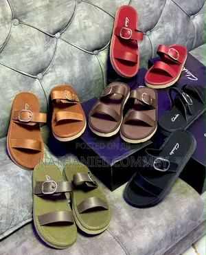 Men's Leather Slippers - Brand New