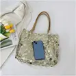Miss DG 2025 Gold Sequin Chain Shoulder Bag - 1