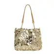 Miss DG 2025 Gold Sequin Chain Shoulder Bag - 3