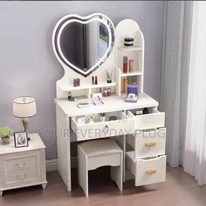 Love Shaped Vanity Dresser with Chair
