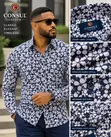 Consul Men's Classic Floral Long Sleeve Shirt - 1