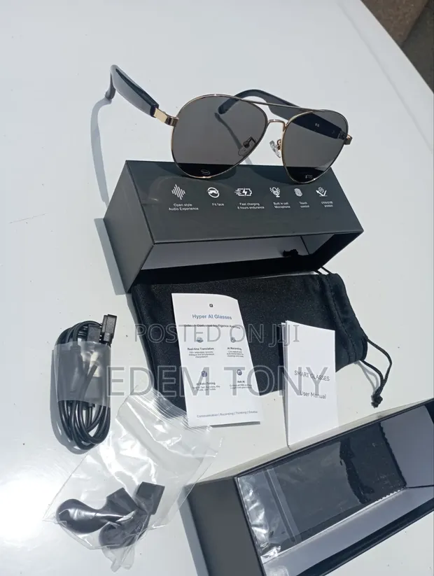 Aurasun AI Smart Audio Glasses Aviator-Style Set - 1