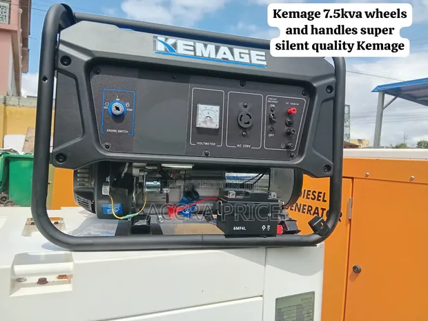 Kemage 7.5kVA Silent Generator with Wheels & Handles - 1