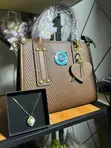 GG Embossed Structured Office Tote Bag - 1