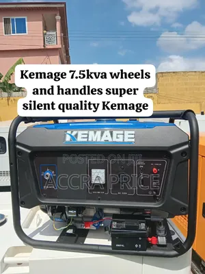 Kemage 7.5kVA Portable Generator with Wheels and Handles
