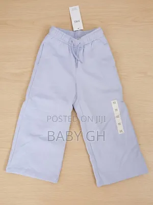 M&S Kids Girls Blue Cotton Joggers