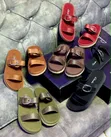 Clarks Two-Strap Flat Slide Sandals - 1