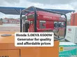 Honda 6500W (5.0kVA) Generator - Brand New - 1