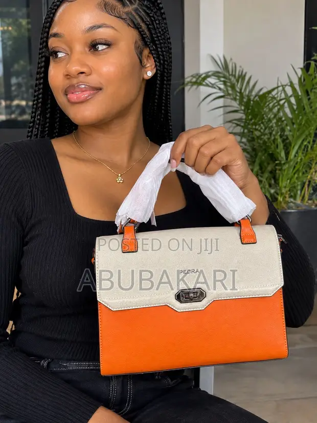 Pedro Women's Handbag - Orange, Large, Classic Style - 1
