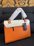 Pedro Women's Handbag - Orange, Large, Classic Style - 3