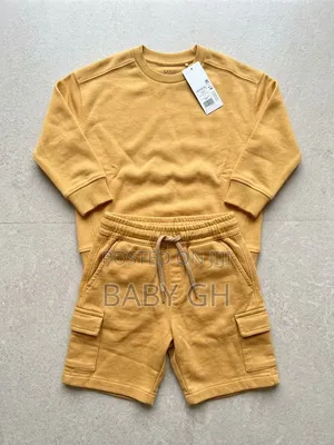 M&S Kids 2 Piece Set - Boys Yellow Cotton