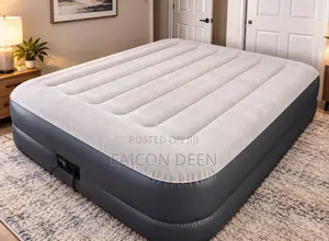 Original Top Notch Inflatable Double Air Bed with Automatic Pump