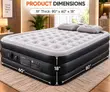 Original Top Notch Inflatable Double Air Bed with Automatic Pump - 2