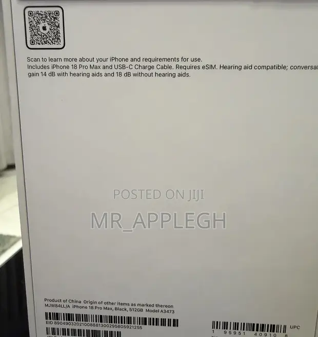 New Apple iPhone 18 Pro Max 512GB Black - 1
