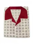 Quality Cotton Pyjamas - 2 Piece Set - Red & Grey - 1